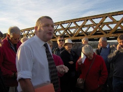 Image: Nigel Overton and PDAS members on Laira Bridge.